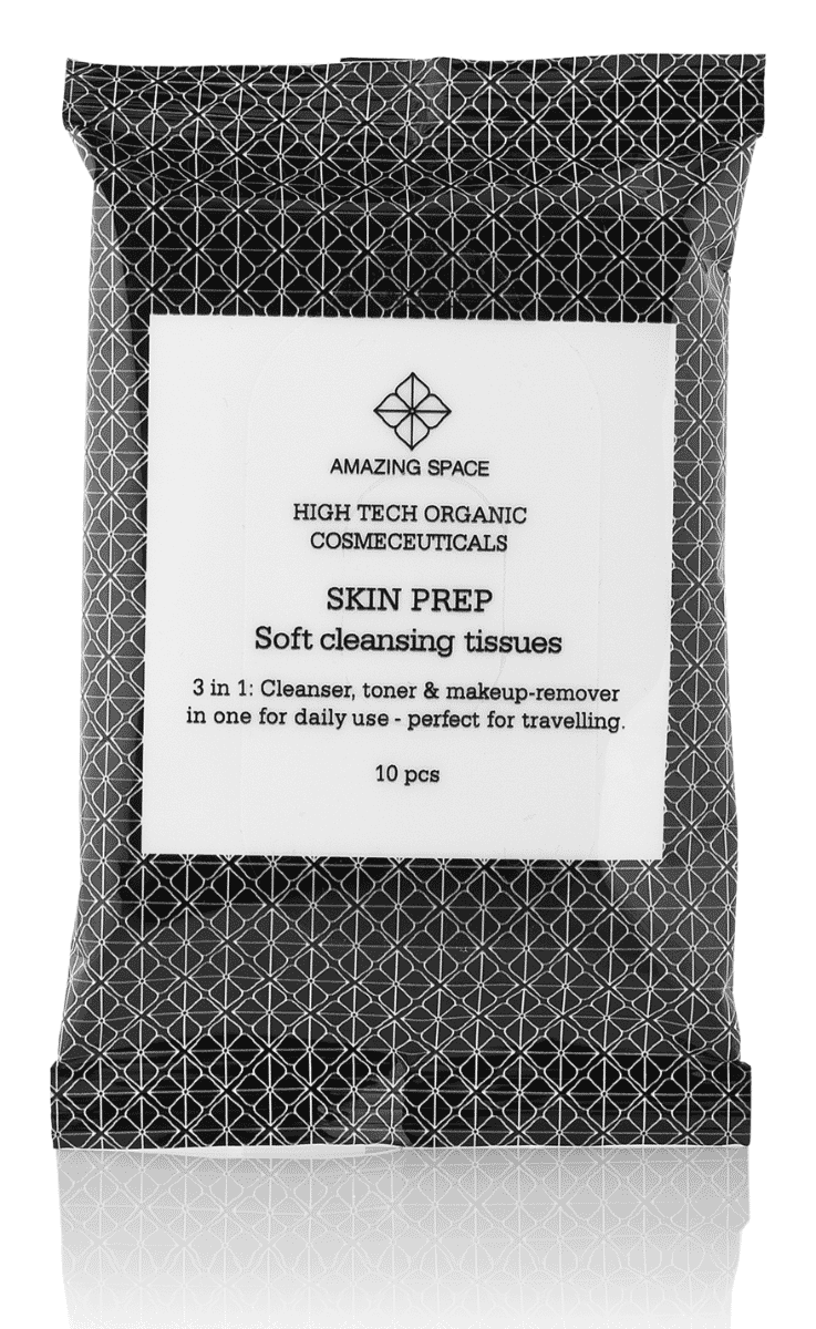 Amazing Space Skin Prep Soft Cleansing Tissues 10stk