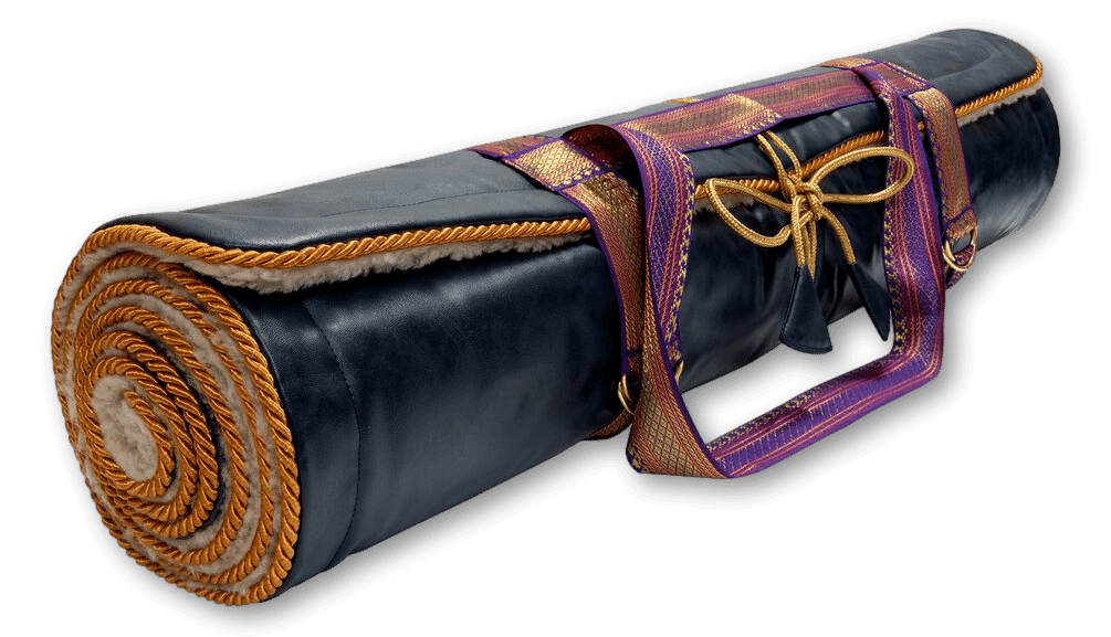 Holistic Silk Yoga Rug Mat - Plain Navy